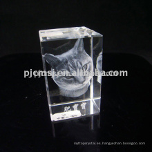 Cubo de cristal de cristal del laser del alto grado para la decoración casera